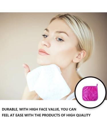 Dajidafu 10 Pieces Face Cleaning Cloth Reusable Washable Replacement Solid Color Hanging Girls Makeup Cosmetic Remover Pad Rose Red - Buy Online on GoSupps.com