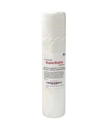 Superpunch Invisible No-Show Mesh Stabilizer, 1.5 oz Cutaway Stabilizer For Embroidery  Machines-12 inch x 10 Yard Roll, SuperStable Lightweight Cut Away Machine  Embroidery Backing, Made in USA (White) 12 x 10 yards