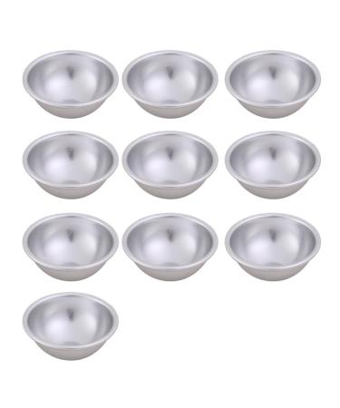 PVNOOCY 10 pieces Bath Bomb Molds multifunctional bath ball shapes 4.5cm Safe bombing bombs Set made of aluminum for homemade bombs Cupcakes 4.5 cm * 10