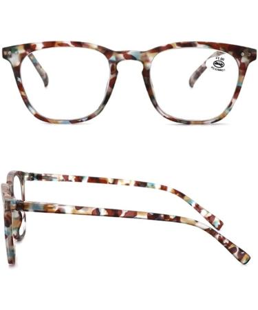 Brown Tortoise Reading Glasses for Women - Large Blue Light Computer Glasses with Spring Hinges (+2.00d) - Fashionable Workplace Reading Aid - Buy Online on GoSupps.com