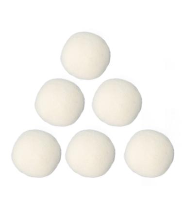 6 Pcs Wool Drying Balls High Density Absorb Moisture Reduce Static Electricity Eco Friendly Fabric Softener Shortens Drying Time (4cm)