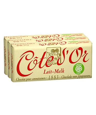Cote d'Or Milk Chocolate (33% Cacao) Premium Belgian Chocolate 5.3 Oz (Pack of 3) - Buy Online on GoSupps.com