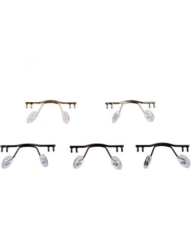 10 Pack Stainless Steel Glasses Nose Brackets with Edgeless Nose Pads - Gold | Perfect for Glasses Repair - International Shipping - Buy Online on GoSupps.com