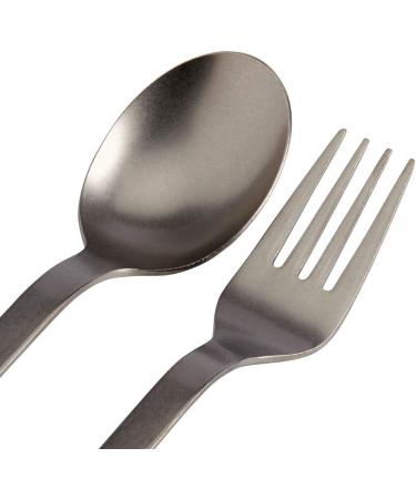 Snow Peak Titanium Fork & Spoon Set with Carrying Case - Lightweight & Durable Camping Utensils - Buy Online on GoSupps.com