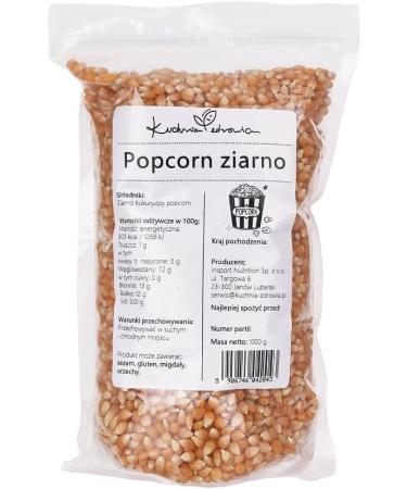 Kuchnia Zdrowia - Popcorn Grains for Frying - High Quality - Delicious Snack - No Additives - Leak-Proof Packaging with Zipper - Doypack: (1000 Grams) - Buy Online on GoSupps.com