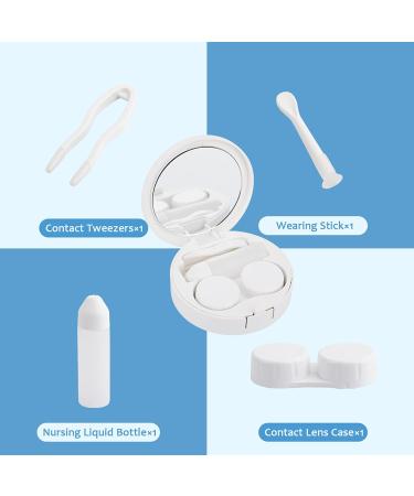 Anatomical Heart Print Contact Lens Case with Mirror | Portable & Cute Travel Kit for Eye Contacts - Buy Online on GoSupps.com