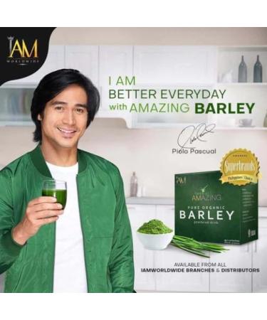 Original Pure Organic Barley Powdered Drink Mix from Australia by IAM Worldwide - Certified Organic Barley Grass - 3g x 10 Sachet - 30g - Buy Online on GoSupps.com