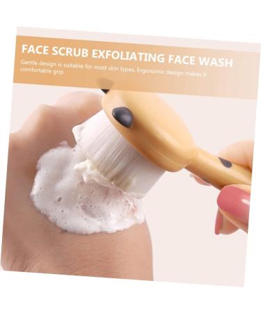 SOLUSTRE Manual Face Brush Household Facial Brush Face Exfoliator Face Washer Face Wash Brush Rose Gold Ribbon Facial Cleaning Brush Manual Facial Brush Miss Handheld Scrub Nylon - Buy Online on GoSupps.com