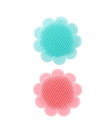 Combine 2 pieces silicone shampoo brush shampoo brush infant silicone shower brush hair washing brush swimming brush bathing clothes bathing washers hair scalp massage device baby supply