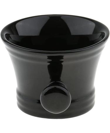 Black Ceramics Men Shaving Mug Bowl | Premium Barber Beard Shaving Brush Soap Cup - Buy Online on GoSupps.com