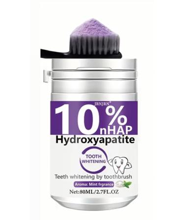 JRNJRN Teeth Whitening Powder with 10% Hydroxyapatite Mint Fragrance Purple 80ml/2.7oz Professional Tooth Care Formula