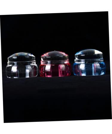 minkissy 2 Set Nail Art Stamping Tool Nail Stamping Plate Nail Stamper Clear Nail Polish Transparent Nail Polish Nail Art Tool Nail Tools Nail Art Stamper Manicure Mold 3*3*2cm Red - Buy Online on GoSupps.com