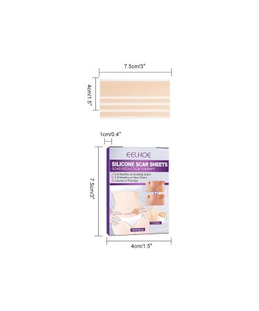 Actsyl-3 Silicone Scar Removal Sheets - Professional Grade for Surgery, Burns, Keloids & Stretch Marks - Reusable for Old & New Scars - 4 Sheets for Glowing Skin Care - One Size - Buy Online on GoSupps.com