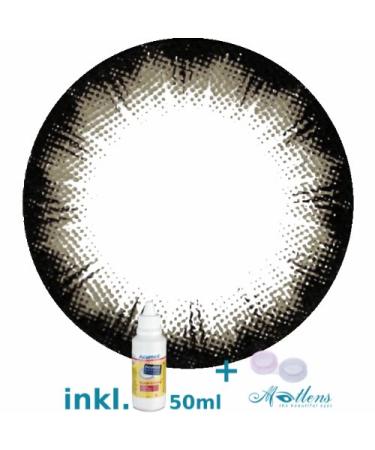 Matlens - per trend colored contact lenses without strength gray big eyes pure npx -b01 2 lentils 1 contact lens container 1 care product 50ml
