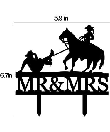 Funny Cowboy Wedding Cake Topper Cowboy Bride Traps Groom to Get Married Farmer Couple Cake Topper Rustic Horse Wedding Cake Topper Mr & Mrs Wedding Cake Topper - Buy Online on GoSupps.com