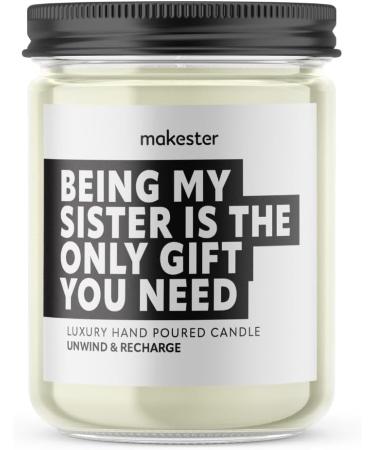 Sister Candle - 220g Soy Wax with Madagascan Vanilla Jasmine & Sugared Almond - Perfect Sister Gift for Birthday or Christmas - Buy Online on GoSupps.com