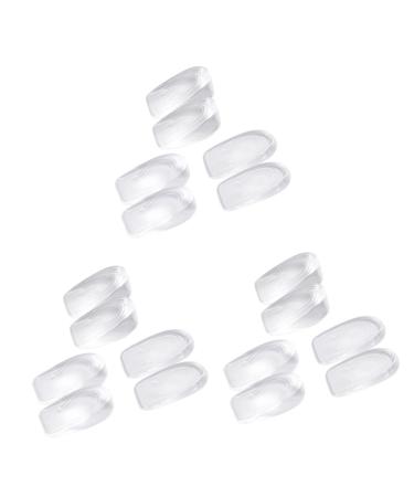 NOLITOY 9 Pairs Gel Shoe Inserts Gel Insoles Breathable Shoe Inserts Shoe Cushion Clear Insoles Comfortable Insoles Silicone Shoe Inserts Lifts Heel Lift Insert Invisible Insole Increased