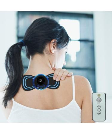 Maxe Portable Massage Device - 8 Modes 19 Levels EMS Massager for Pain Relief Mini Cervical & Shoulder Massage with Remote Control - Ideal for International Shipping - Buy Online on GoSupps.com