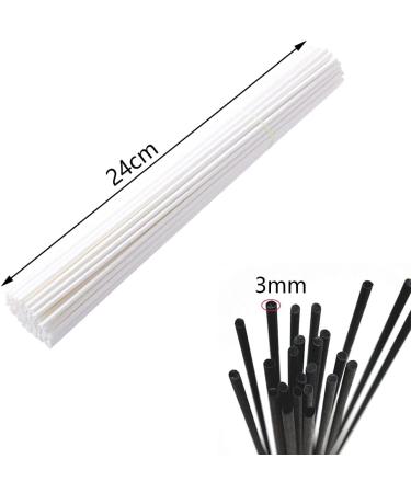 Belvanr Wooden Fragrance Sticks for Diffusers - 100 Rattan Aroma Replacement Sticks (Black & White) | Enhance Your Room's Scent - Buy Online on GoSupps.com