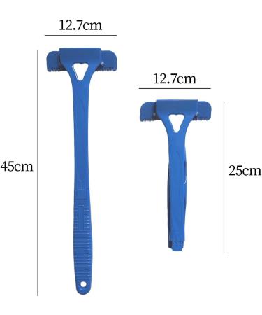 Amagogo Back Razor for Men - Easy DIY Grooming Long Handle Wet/Dry Use Foldable - Blue - Buy Online on GoSupps.com