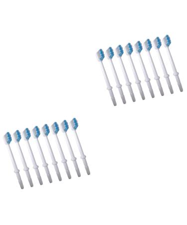 Beavorty 16 STK replacement brush heads for mouth shower toothbrushes with dental floss brush heads for water toothpicks on plug -in brush oral tooth hygiene accessories for oral shower nozzle