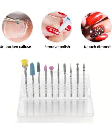 10 Piece Nail Drill Set Nail Cutter Bits for Electric Nail File Removing Gel Acrylic Cuticle Manicure Pedicure Home DIY Tool - Buy Online on GoSupps.com