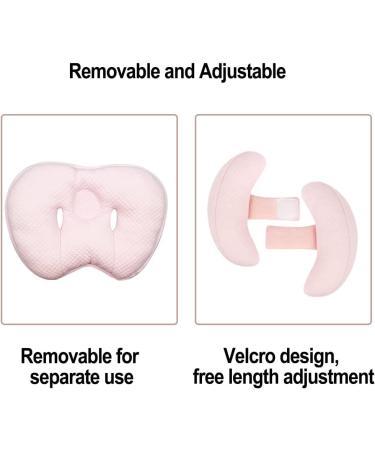 KAKIBLIN 2 in 1 Baby Travel Pillow - Adjustable Banana Shape Neck Pillow for Newborn Toddler Boys Girls in Pink - Buy Online on GoSupps.com