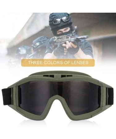 Soluptanisu Tactical Airsoft Glasses - Anti-Fog Military Eye Protection for Paintball & Ski (Green) - Buy Online on GoSupps.com