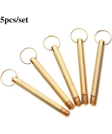 Gold Folding Copper Ear Wax Removal Tool - Portable Ear Cleaner Spoon with Key Ring | Personal Care Supplies - Buy Online on GoSupps.com