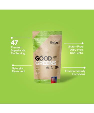 Thrive PlantCo. Plant-Based Good Greens Superfood Powder | 47 Different Superfoods with Micronutrients & Antioxidants for Optimal Health | Gluten-Free Non-GMO & Naturally Sweetened | 40 Servings (Iced Vanilla Chai) Iced Vanilla Chai 292 g (Pack of 1) - Buy Online on GoSupps.com