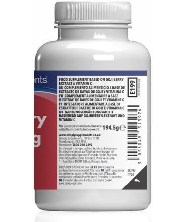 Extrait de Baies de Goji 2000mg | 2X 180 Comprim s | Haute Concentration | Vegan et V g tarien | Fabriqu au Royaume Uni - Buy Online on GoSupps.com