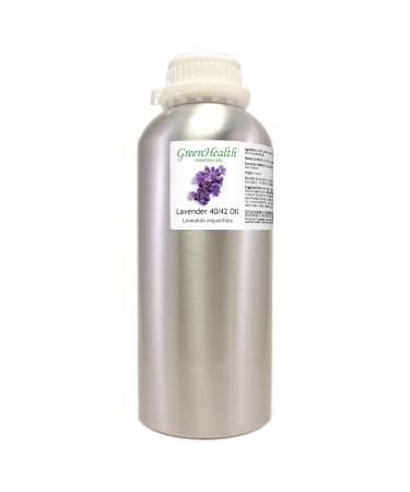 Lavender 40-42 32 fl oz (946 ml) Aluminum Bottle w/Plug Cap 100% Pure Essential Oil GreenHealth