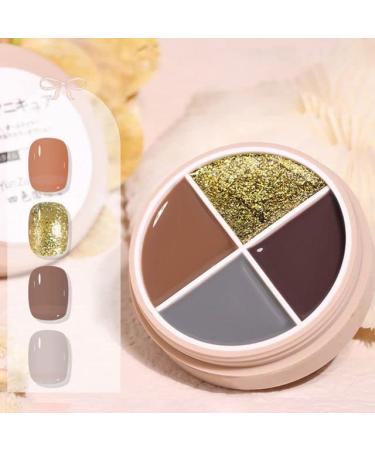 4Colors Solid Canned Cream Nail Gel Polish Painting Base Coat Soak Off UV LED Varnish Gel Jelly Nail Solid Glue Nail Repair Care - (Color: 10)