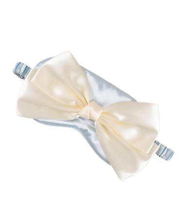 Soft Blackout Eye Cover Bowknot Decor Light Blocking Faux Silk Cotton Eye Cover with Elastic Strap for Women (-1411240140312) ZJchaoy0g6v587a3-12