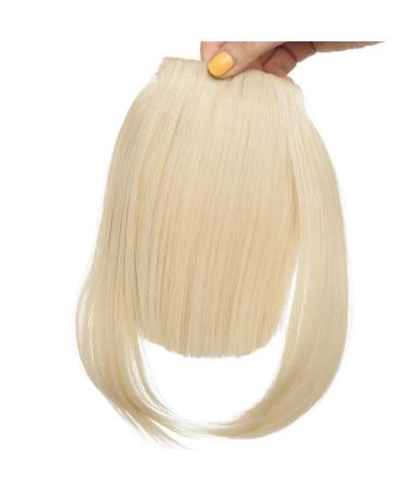 SEGO Clip-In Ponytail Hairpiece Extensions | Fringe Bangs | Bleached Blonde Straight Human Hair - Buy Online on GoSupps.com