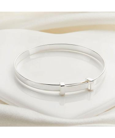 Molly Brown London Sterling Silver Baby Bangle | Christening Keepsake and New Baby Gift - Buy Online on GoSupps.com