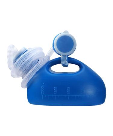 Portable Male Car Urinal 2000ml Large Capacity Reusable Bottles Urinal Travel Mobile Pee Night Camping Potty with Pot Lid Blue 1pcs