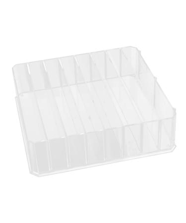 Housoutil 2 sets Display Acrylic Rack Cosmetics Cosmetic Eyeshadow Multipurpose Eye Air Storage Seven-grid 24.2X23.5X7CMx2pcs Transparentx2pcs