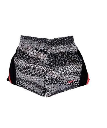 Nike Girls Dri-Fit Logo Printed Tempo Running Shorts Black(36d466-023)/Pink 6X