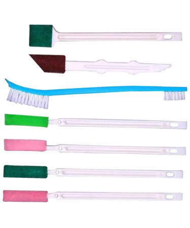 Solustre 7 pieces toilet keyboard joint brush Clean nonwoven fabric Small cleaning brushes for small rooms Auto-inside window groove cleaning brush toilet brush