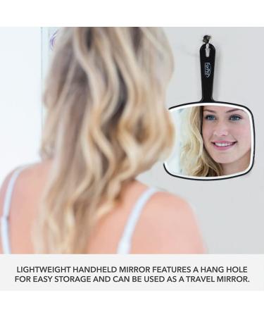 ForPro Premium Hand Mirror - Distortion-Free Reflection, Medium Size, Black - 6.3 x 9.6 - Pack of 1 - Buy Online on GoSupps.com