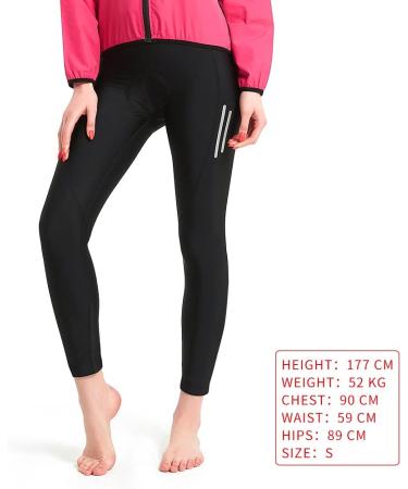 WOSAWE Women's Long Cycling Pants - Breathable Elastic MTB Leggings with 3D Seat Pad | Best Cycling Tights for Comfort & Performance - Buy Online on GoSupps.com