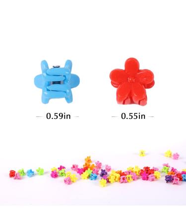 100 Pcs Mini Flower Hair Clips for Girls & Women | Cute & Colorful Claw Clips for Thick Hair | 90s Style Accessories - Buy Online on GoSupps.com