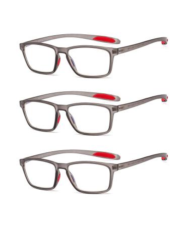 SUERTREE 3 Pack Blue light filter Reading glasses Computer glasses Tr90 Frame reader PC Gaming UV Blue Light Blasses Women Men 2.5x Dioptria BM511 3PC