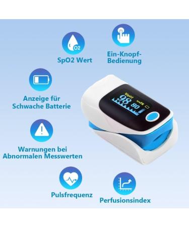 Soarfly Pulse Oximeter - Oxygen Saturation Measuring Device for Adults & Children with LED Display - Buy Online on GoSupps.com