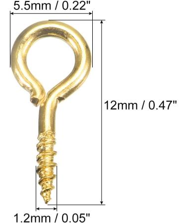 500pcs Small Gold Tone Screw Eye Pins Hooks for Jewelry Making DIY Crafts - 5.5x12x1.2mm - Buy Online on GoSupps.com