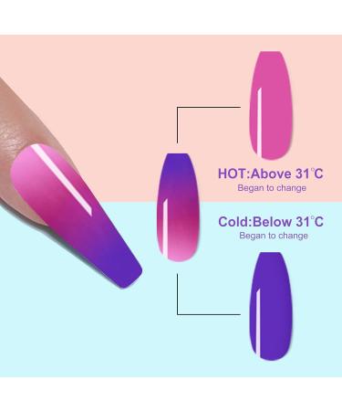 28g/Box Rose and Purple Color Change Dip Powder for Long-lasting Dipping Nails - No UV Light Needed | No.17 - Buy Online on GoSupps.com