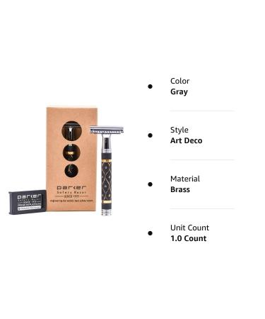 Parker Safety Razor 65R Super Heavyweight Double Edge Safety Razor - Includes 5 Blades | International Shipping Available - Buy Online on GoSupps.com