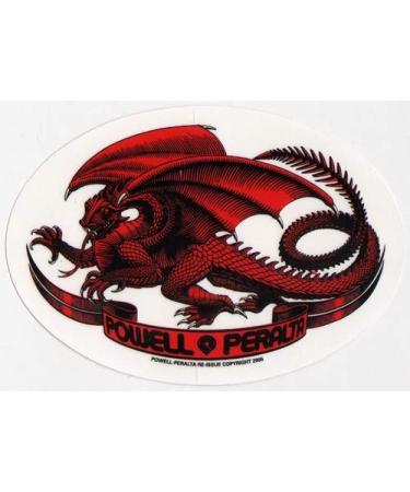 Powell Peralta Skateboard Sticker - Bones Brigade Red Dragon - Official Reissue