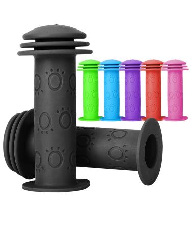 Bicycle handles children - handlebar handles bicycle children 22mm with maximum safety impact protection |long 105mm children's bike handles for scooters tricycle children's wheel children's bike black - Buy Online on GoSupps.com